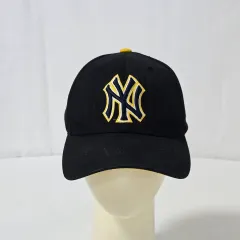 MLB NEW YORK YANKEES ネイビー イエロー ベースボールキャップ 帽子 57cm 0220