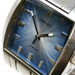 DIESEL　ディーゼル　メンズ腕時計　クオーツ　DZ-1039　文字盤ブルー　スクエア　電池切れのため動作未確認　管理番号KKVHAKO140