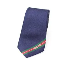 グッチ ネクタイ ロゴ 細身中古 Aランク GUCCI メンズ ビジネス