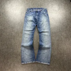 Levi's 507 Denim Flare Jeans Bootcut y2k デニムパンツ フレアジーンズ ブーツカット ジップフライ ダメージ グランジ W32 34
