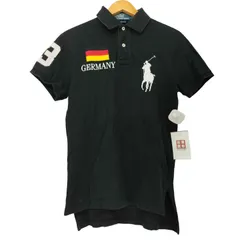 ポロバイラルフローレン Polo by RALPH LAUREN ドイツ 国旗 ビッグポニー 刺繍 ポロシャツ メンズ import：XS 