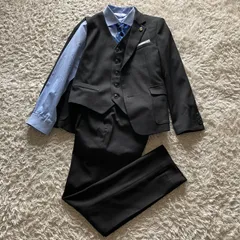 waltzbyBEAMSDESIGN ブラック　フォーマルスーツ150 男の子　5点セット　キッズフォーマル　スーツ 入学式　卒業式　発表会　結婚式　セレモニー