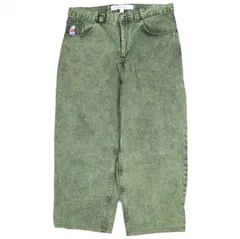 POLAR SKATE CO. ポーラー スケートカンパニー BIG BOY JEANS ビッグボーイジーンズ PSC-SU22-BIGBOYJEAN L MINT BLACK ワイド バギー デニムパンツ ボトムス g24100