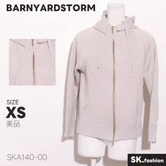 美品 BARNYARDSTORM トップス ダブルフェイスパーカー フード ジップアップ シンプル 長袖 スウェットパーカーのサムネイル