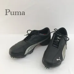 PUMA プーマ ゴルフシューズ ソフトスパイク 186109 03 SMART QUILL US8 1/2 ブラック レザー メンズ 靴 _232068