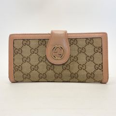 GUCCI グッチ 二つ折り長財布 インターロッキング Wホック マイクロ