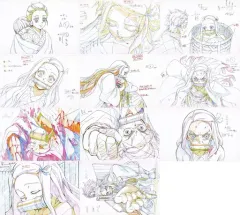 【中古】ポストカード 竈門禰豆子 展示原画ポストカード11枚セット 「鬼滅の刃 キャラクター絵巻カフェ in ufotable cafe」