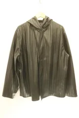 【中古】 ZARA メンズジャケット L フェイクレザーフードジャケット ZARA L 黒 ブラック 無地