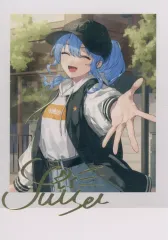 【中古】キャラカード 星街すいせい 箔押し複製サイン入り小盛描き下ろしチェキ風ブロマイドカード 「バーチャルYouTuber ホロライブ 星街すいせい 誕生日＆活動6周年記念 誕生日＆活動6周年記念フルセット」 購入特典