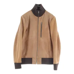 RAGEBLUE (レイジブルー) ラムスキン ジップアップジャケット ブルゾン ブラウン RB030032GK