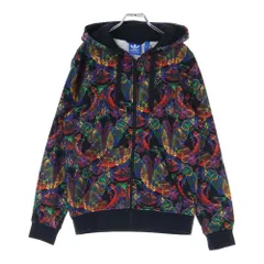 adidas (アディダス) 総柄 ジップアップ パーカー フーディ マルチ M69113