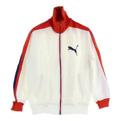 PUMA (プーマ) 70s～80s ジップアップ トラックジャケット ホワイト/レッド PM-707のサムネイル