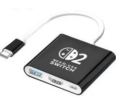 ★Switch 2 ドック 「21.2.0」対応 テレビ接続出力 直接にTV出力 ドック多機能 スイッチ 2 ドック HDMI 4K@60Hz/USB 3.0/PD100W 急速充電 TVモード/充電モード マルチシステム互換性 (ブラック/ホワイト)