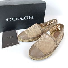 COACH スリッポン エスパドリーユ イエロー ジュートソール 24cm