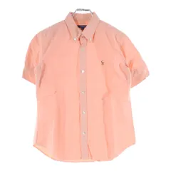 RALPH LAUREN SPORT (ラルフローレン スポーツ) 刺繍 半袖ボタンダウンシャツ オレンジ レディース