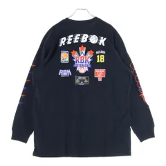 Reebok (リーボック) ×Black Eye Patch ×ブラックアイパッチ フロントプリント HI0474 長袖Tシャツ ブラック