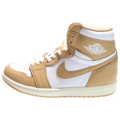 NIKE (ナイキ) WMNS AIR JORDAN 1 RETRO HI OG FN6622-201 ウィメンズ エアジョーダン1 ハイカットスニーカー ホワイト/ベージュ US11.5/28.5cm