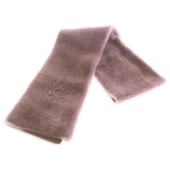 LOEWE (ロエベ) フリース ロゴデザイン マフラー ピンク