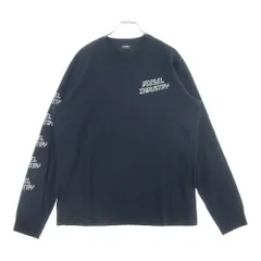 DIESEL (ディーゼル) フロントサイドロゴプリント 長袖Tシャツ コットン ブラック