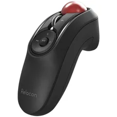 エレコム マウス Bluetooth (iOS対応) トラックボール ハンディタイプ Relacon メディアコントロールボタン搭載 静音 ブラック M-RT1BRBK のサムネイル