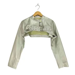 シーイン SHEIN クロップドメタリックライダースジャケット Y2K レディース  M