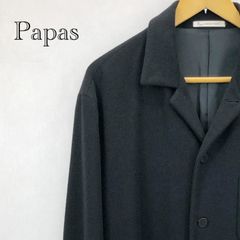 Papas パパス テーラードジャケット 紺ブレザー ネイビー - メルカリ