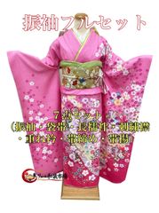 正絹 総絞り 七五三 着物セット 比翼仕立て ピンク 鞠 刺繍 4ー1
