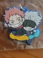 新品) 呪術廻戦 虎杖 悠仁 五条 ゴムキーホルダー