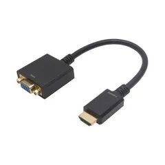 〔3セット〕 ホーリック HDMI→VGA変換アダプタ 15cm HDMIオス to VGAメス HAVGF-707BBX3