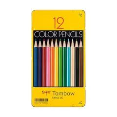 〔5セット〕 トンボ鉛筆 缶入色鉛筆 12色 NQ Tombow-CB-NQ12CX5