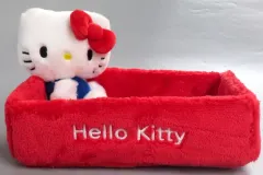 【中古】小物入れ・マルチケース・缶ケース ハローキティ マスコット付き小物入れ(角) 「サンリオキャラクターズ」