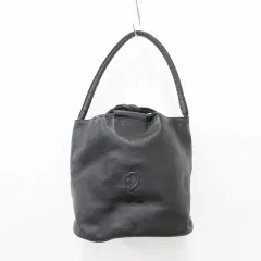 ロベルタディカメリーノ Roberta di Camerino ハンドバッグ ワンハンドル ロゴ 巾着 レザー ブラック 黒