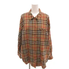 バーバリーズ Burberrys ヴィンテージ カジュアルシャツ ノバチェック 長袖 胸ポケット 11 ライトブラウン 赤 レッド 黒 ブラック /YJ ■GY06