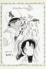 【中古】ポストカード 服部平次＆遠山和葉(コナンカフェ2024 青山剛昌描き下ろし) オリジナルポストカード 「名探偵コナン 連載30周年記念カフェ」 事前予約者限定カフェ利用特典