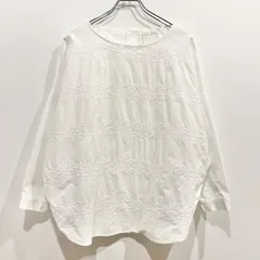 BEARDSLEY  ビアズリー 刺繍ドルマンシャツ ブラウス ボーダーパターン プルオーバー ホワイト【送料込み】