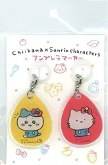 【中古】マーカー・タグ ハチワレ＆ハローキティ アンブレラマーカー2個セット 「ちいかわ なんか小さくてかわいいやつ×サンリオキャラクターズ」