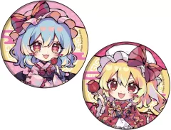 【中古】バッジ・ビンズ 02.レミリア＆フランドール 浴衣ver.(ミニキャライラスト) 缶バッジ2個セット 「東方Project」
