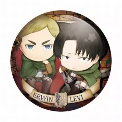 【中古】バッジ・ピンズ(キャラクター) リヴァイ＆エルヴィン 「きゃらとりあ缶 進撃の巨人」