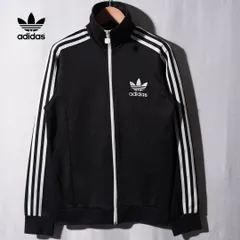 アディダス オリジナルス adidas Originals ヨーロッパTT トラックジャケット M ブラック ホワイト ロゴ刺繍 ジャージ スポーツウェア ストリート スポーツミックス 古着 B265