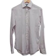 POLO RALPH LAUREN ポロラルフローレン サイズ15ハーフ M ピンク白ネイビー コットン100% 中国製 アメカジ オフィスカジュアル 古着