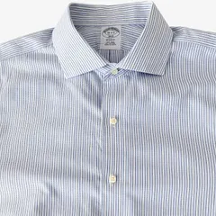【16-32/33】Brooks Brothers(ブルックスブラザーズ) ワイドカラーシャツ ストライプ ワイドカラー / Regent Fit / ノンアイロン コットン100% メンズ XL相当
