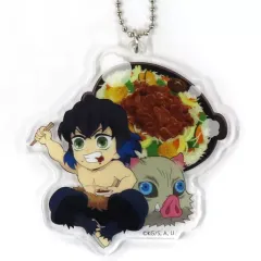 【中古】雑貨 [単品] 嘴平伊之助 ご当地イラスト北海道 アクリルチャーム 「鬼滅の刃 全集中展 -無限列車編・遊郭編-」 北海道会場限定ver.