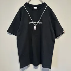 【美品】アベイシングエイプ XL  A BATHING APE 大阪限定 COMME des GARCONS コラボ Tシャツ ブラック 23SS×Osaka Milo Chain  Tee コムデギャルソン チェーンネックレスプリント 半袖Tシャツ　2L