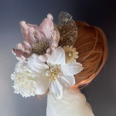 しょーじ様髪飾りorder page♡ 七五三髪飾り　ヘッドドレス 七五三 七五三髪飾り 753ヘッドドレス 優しいWhite&pink 161 - メルカリ