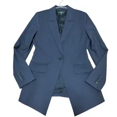 【極美品】Theory セオリー Traceable Wool Etiennette B ジャケット 0 ネイビー 紺色 1B 1ボタン テーラード セオリー スーツ 通勤 美シルエット ストレッチ