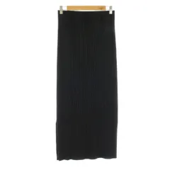 ノーブル NOBLE 22AW リブニットスカート タイト ロング マキシ 38 黒 ブラック /KU