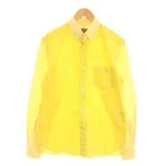 コムデギャルソンオム COMME des GARCONS HOMME AD2012 ボタンダウンシャツ L 黄色 イエロー チェック 長袖 HJ-B010 /YM