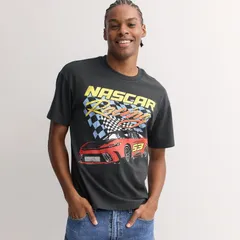 アニメキャラクター メンズ トップス Tシャツ グラフィック Licensed Character Mens Nascaracing 53 Boxy Graphic Tee Black Mineral Wash ブラック