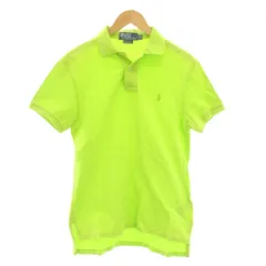 ポロ バイ ラルフローレン Polo by Ralph Lauren CUSTOM FIT ポロシャツ S 黄緑 蛍光グリーン 半袖 ロゴ刺繍 /YM