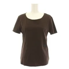 ランバン LANVIN Tシャツ カットソー 40 茶色 ブラウン 無地 ラウンドネック 半袖 2065703 /YM